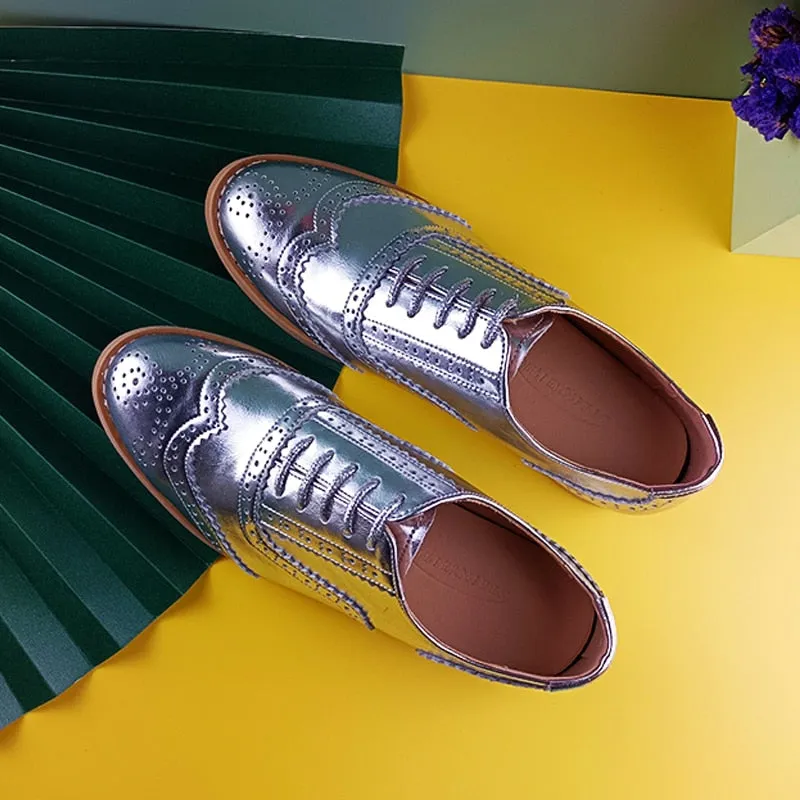 Genuine Leather Oxford Shoes Loafers For Women