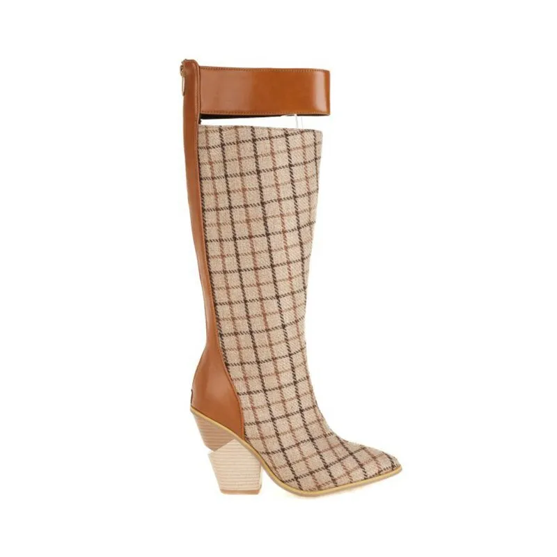 Mid-calf Boots Women Plus Size Elegant Shoes